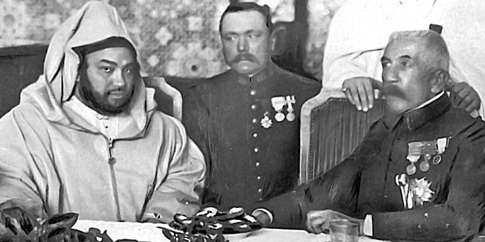 Mulay Yussuf amb mariscal Lyautey