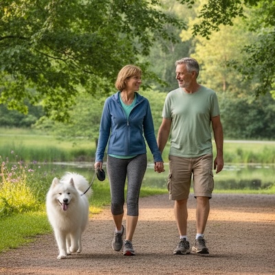 Persona caminant en un parc: caminar i salut
