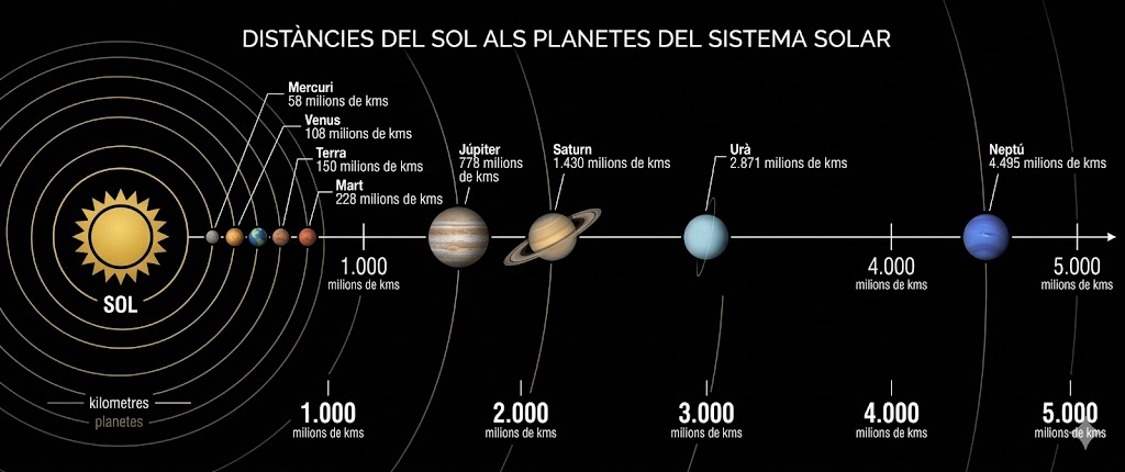 distancies dels planetes al sol