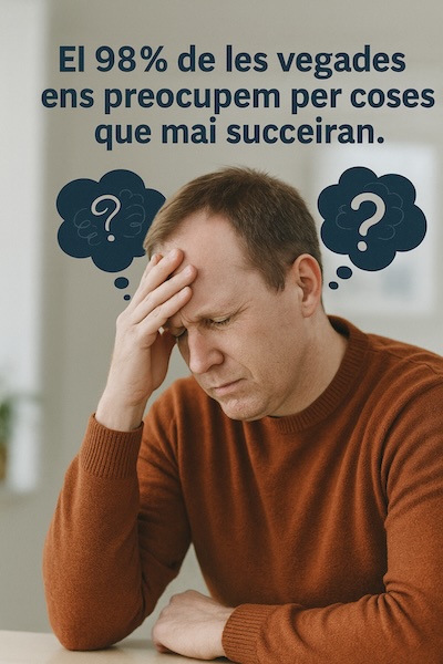 La imatge mostra una persona preocupada