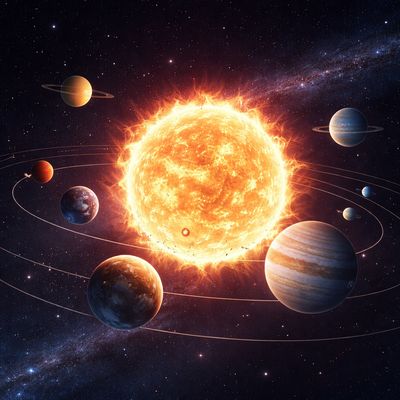 esquema del planetes al voltant del sol