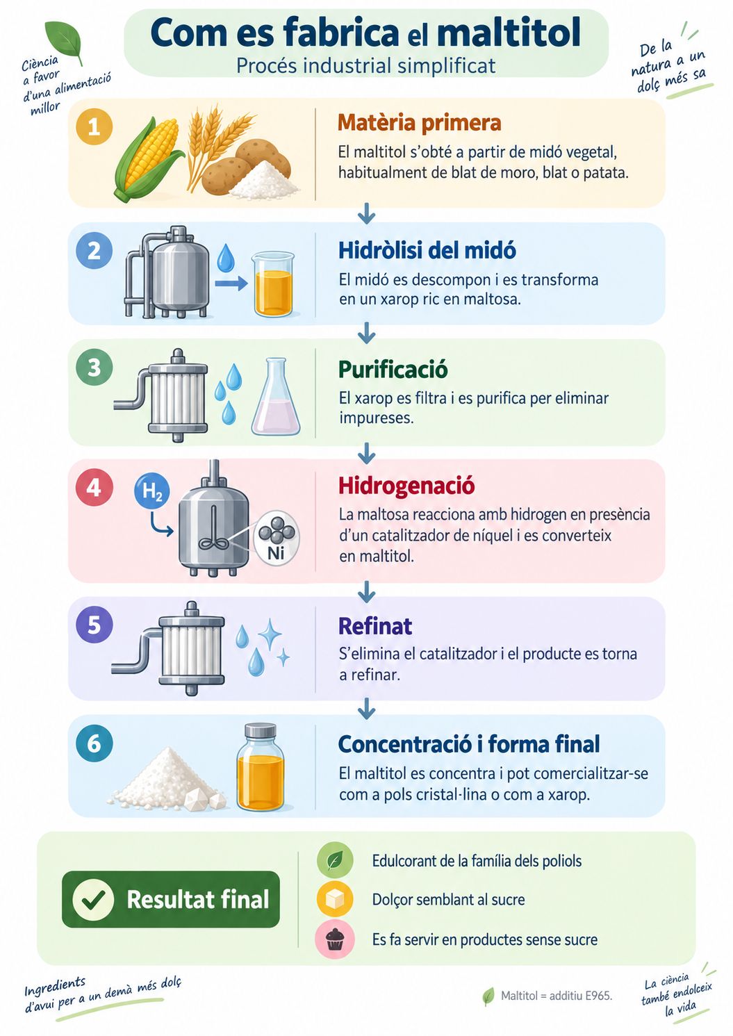 Com es fabrica el maltitol