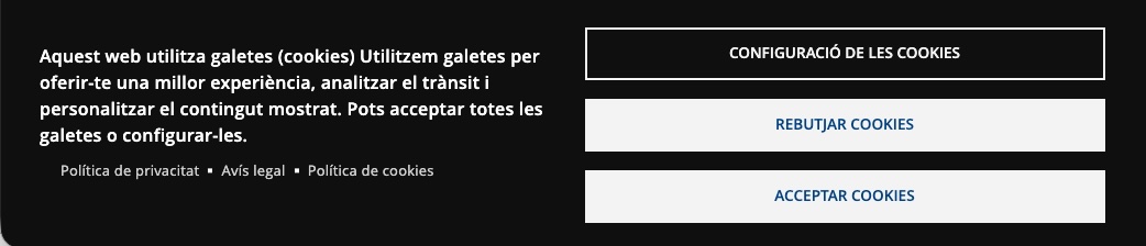 Finestra correcte de cookies