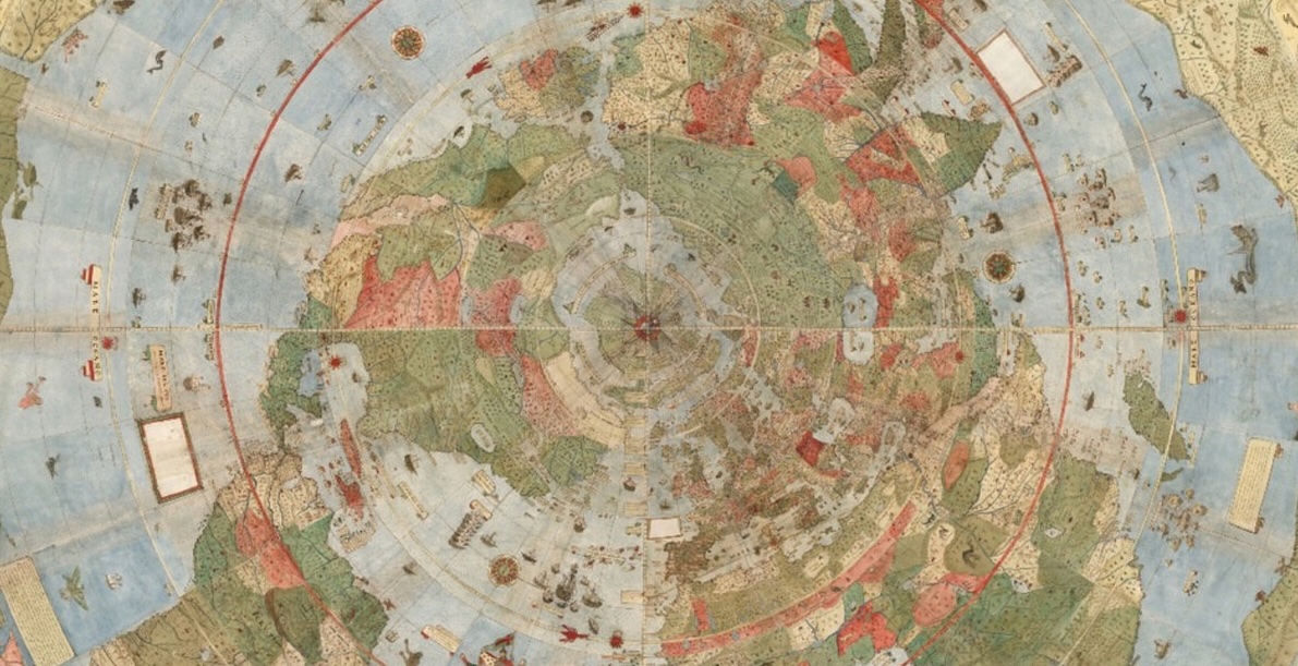 Mapa del món d'Urbano Monti (1587)